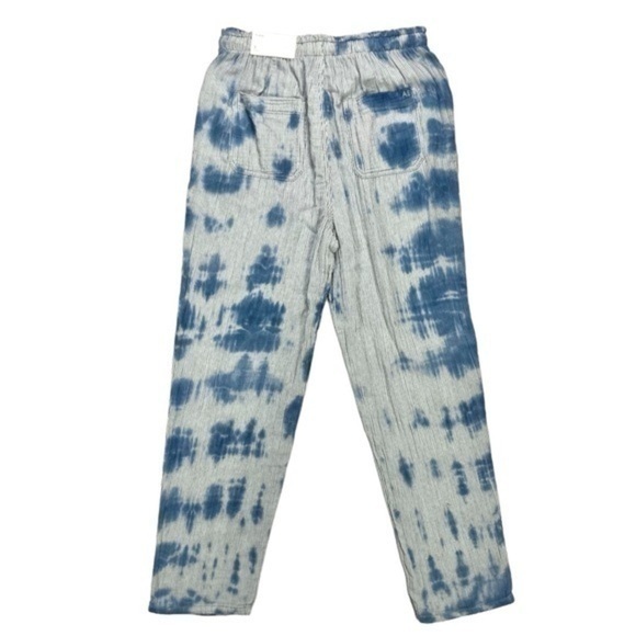 American Eagle Jogger Womens Small Blue Tie Dye Drawstring Relaxed Fit Pants NEW - Picture 5 of 13
